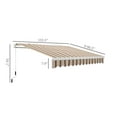 thumbnail image 3 of Retractable Patio Awning 13x8 Ft - Adjustable Sun Shade for Outdoor Living - Crimson Red & White Striped, 3 of 9