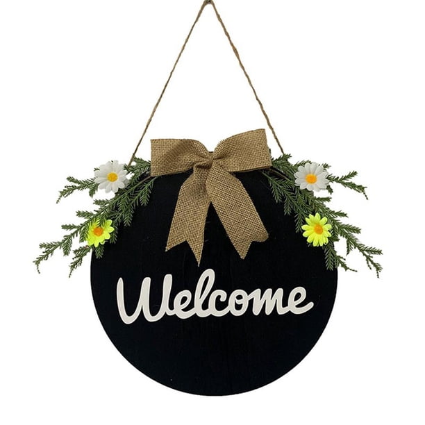 Pascua, Decoración Rústica Para Puerta Delantera, Decoración De Porche De Granja De Madera Redonda, Cartel De Puerta Antigua Para El Hogar Guardurnaity HA043852-01