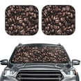 thumbnail image 2 of Fotbe Coffee Bean 2-Piece Car Windshield Sun Shade | Sun Blocker for Car Windshield | Foldable Automotive Interior Accessories for Sun Protection-Medium, 2 of 7