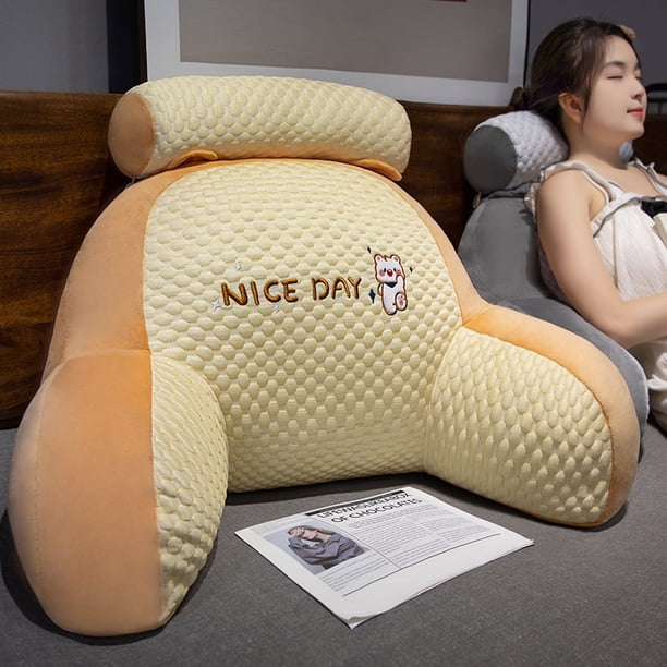 Cojín de noche con forma de frijol de hielo de cuatro estaciones, almohada con costuras para oficina, dormitorio, bolsa suave, cojín grande para respaldo y cintura