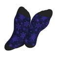 thumbnail image 5 of KLL purple flower Snowflake Print Cool Socks Men's Women's Crew Socks Funny Crazy Novelty Stockings, 5 of 7