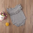 thumbnail image 4 of CNKOO Baby Girls Summer Sleeveless Romper Solid Color  Collar Ruffle Jumpsuit, 4 of 8