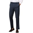 thumbnail image 4 of Pantalones de rayas Inspire Chic para hombre, corte slim, frente plano, traje formal, 36 azul marino, 4 of 5