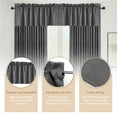 thumbnail image 6 of Dznils Rod Pocket Solid Blackout Kitchen Curtain Valance, Gray, 52"W x 18"L, 4 Panel, 6 of 11