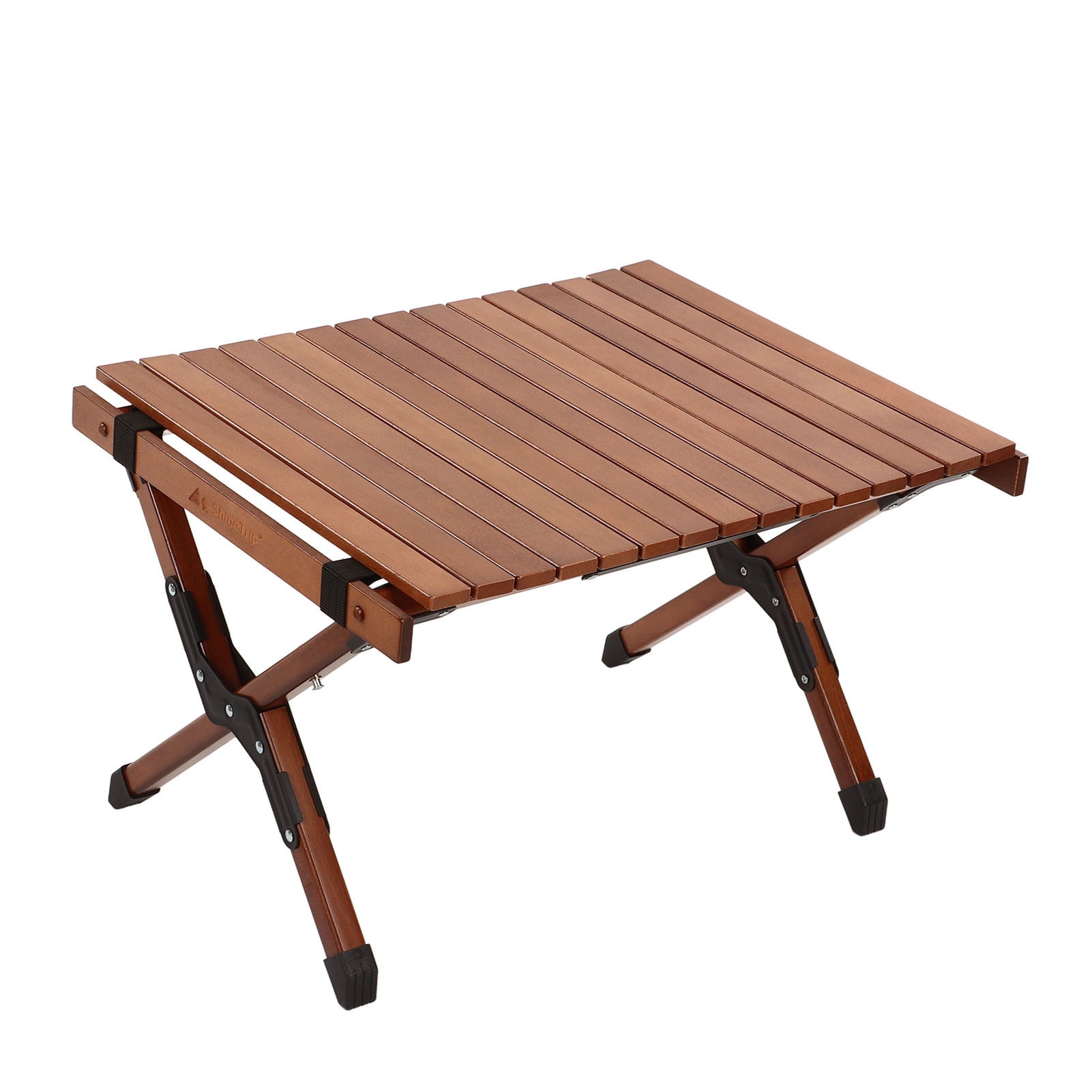 Wood Barbecue Picnic Table, Easy Assembly Wooden Camping Table Durable