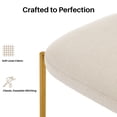 thumbnail image 5 of BRILHAMEZ Bar Stools Set of 2 with Backrest and Footrest Modern Gold Metal Frame Bar Stools for Kitchen Counter Bars and Cafes,Beige, 5 of 8