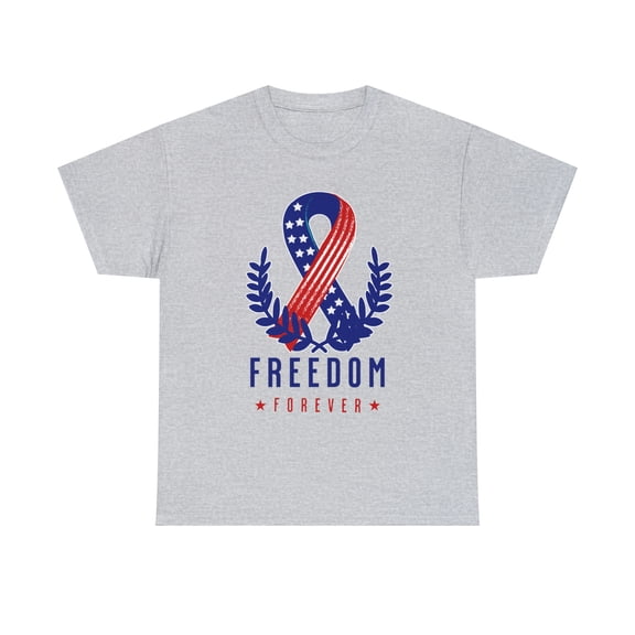 Cypher Sage Freedom Forever #2 Patriotic Short Sleeve Unisex Grey T-shirt
