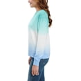 thumbnail image 2 of Splendid Ladies’ Thermal Tie Dye Top , New Teal/Blue Dip Dye, Medium, 2 of 3