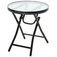 thumbnail image 1 of Outsunny Table de Patio Rond Φ18 Pouces, Table Basse Pliante pour Patio, 1 of 10