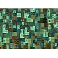 thumbnail image 1 of Ahgly Company Indoor Rectangle Abstract Turquoise Blue Contemporary Area Rugs, 6' x 9', 1 of 4