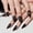 Multicolor, variant on GLAMERMAID Rainbow Checkerboard Press-on Nails, Medium Almond Shape, Reusable Acrylic Kit