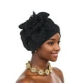 thumbnail image 2 of snilers Turbans for Women African Turban Cap Soft Pre-Tied Flower Headwrap Hat Fashion Headscarf Beanie Cap Head Scarf, 2 of 5