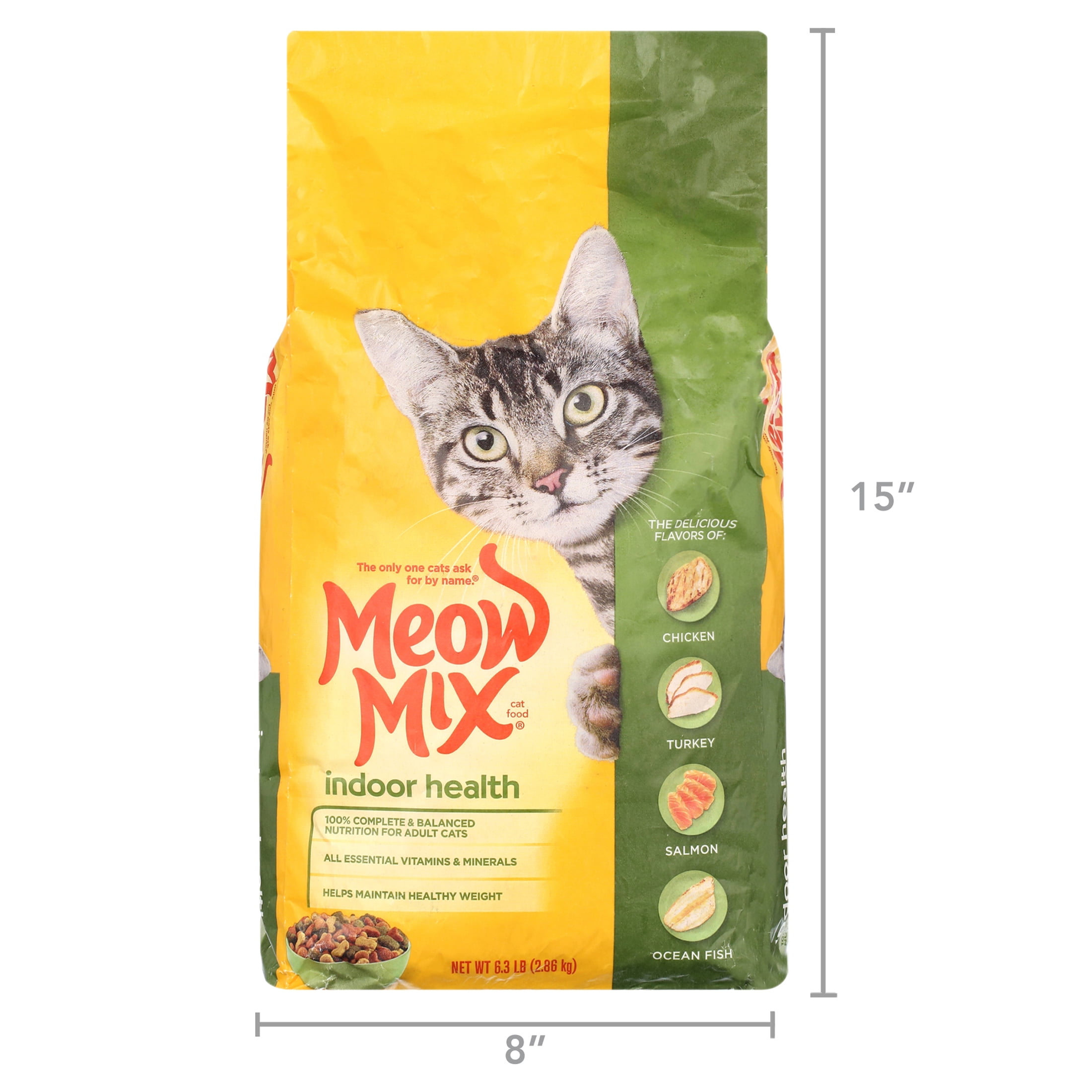 エルモ　ELMO ADULT DRY FOOD FOR CATS Meow Mix Indoor Health Dry Cat Food, 6.3-Pound for Kittens and