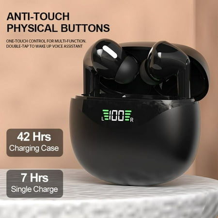 Giceick Wireless Black Sports Earbuds with Noise Reduction and LED Display