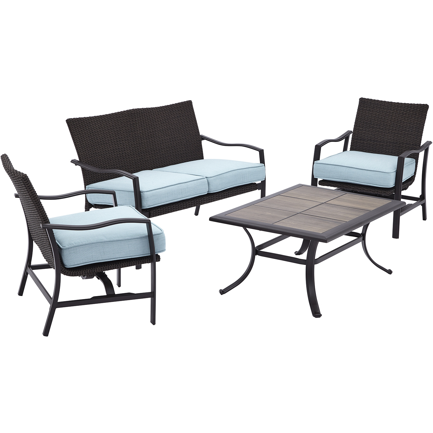 Better Homes & Gardens Piper Ridge 4 Piece Outdoor Conversation Set