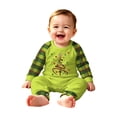 thumbnail image 3 of Matching Christmas Pajamas for Family, Ultra-Soft Cotton Pajamas, Jesus Tree Pattern Red Raglan Christmas Pjs for Family, 3 of 5