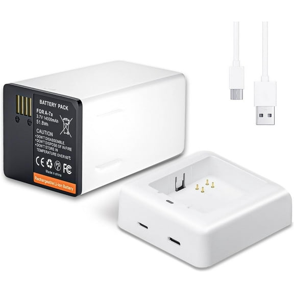 14000mAh A-7a XL Battery for Arlo Pro 3 Floodlight, Pro 4 XL, 3XL, Go 2, Ultra XL, Ultra 2 XL, 1 Count