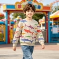 thumbnail image 3 of OGLCCG Boys Cotton Sweatshirts Long Sleeve Crewneck Cartoon Print Pullover Tops Kids Cute Comfy Outfits For Casual Wear Size 1-7, 3 of 8