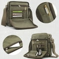 thumbnail image 6 of FESTFENDS 1Set Rectangular Canvas Messenger Bag Sports Shoulder Bag for Men Olive .8x4.3x9in, 6 of 8