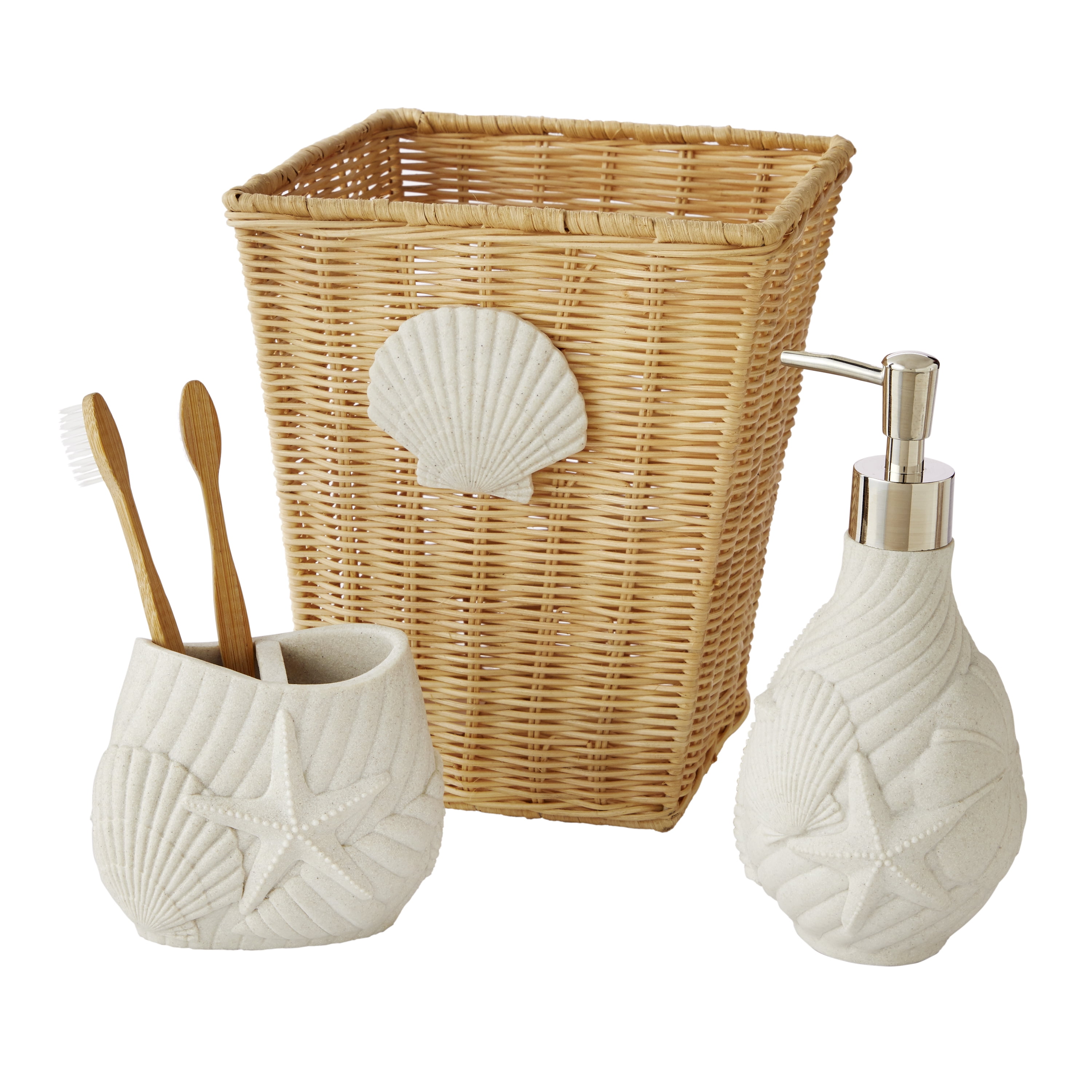 Better Homes & Gardens Coastal Toothbrush Holder, Champagne