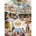 thumbnail image 5 of Blue Teal Botanical Table Cloth, Weeping Fall Eucalyptus Leaves Rustic Waterproof Tablecloth for Rectangle Tables, Reusable Washable Fabric Table Cover for Restaurant Kitchen Dining Tables 54"x108", 5 of 6