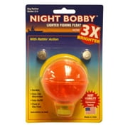 Night Bobby Lighted Fishing Float for Night Fishing, Orange, Large Round