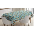 thumbnail image 1 of Kites Tablecloth, Fish Kites with Scales and Stripes on Blue Toned Bubbles Background Fantastic Design, Rectangular Table Cover for Dining Room Kitchen, 60 X 84 Inches, Multicolor, by Ambesonne, 1 of 3
