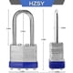 thumbnail image 2 of Padlocks Keyed Alike, Pack Of 12, Laminated Steel Keyed Lock (1-9/16', 40mm), Padlocks With Same Key, Long Shackle, 2 of 5