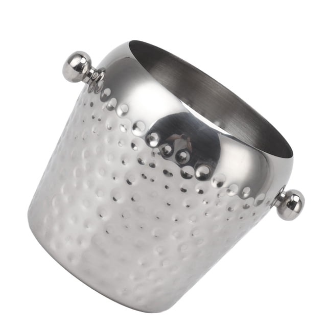 Cubo De Hielo De 1 Litro, Recipiente Congelado De Acero Inoxidable Multifuncional Con Cuerpo Engrosado Y Diseño De Doble Pared Para Vino, Champán, Cócteles
