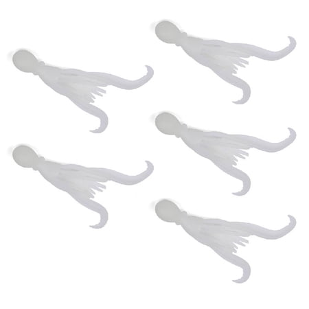 5pc Silicone Squid Jigs Soft Baits Floating Fishing Lures 10cm Artificial Swimbaits Tackle