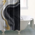 thumbnail image 4 of Black White Gold Marble Pattern Shower Curtain 36"x72" ,Bathroom Decorative Shower Curtains Set with 12 Hooks,Modern Waterproof Washable Shower Curtain, 4 of 6