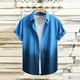 thumbnail image 1 of Blusa y camisa de manga corta con cuello vuelto Camisa casual para hombre Camisa de bolos vintage de manga corta Camisas de verano Camisa abotonada Blusa para hombre Poliéster, 1 of 4