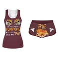 thumbnail image 5 of Kiapeise Women 2 Pcs Halloween Printed Sets, Sleeveless Racerback Tank Top + Tight Shorts Pant Fitness Clothes, 5 of 6