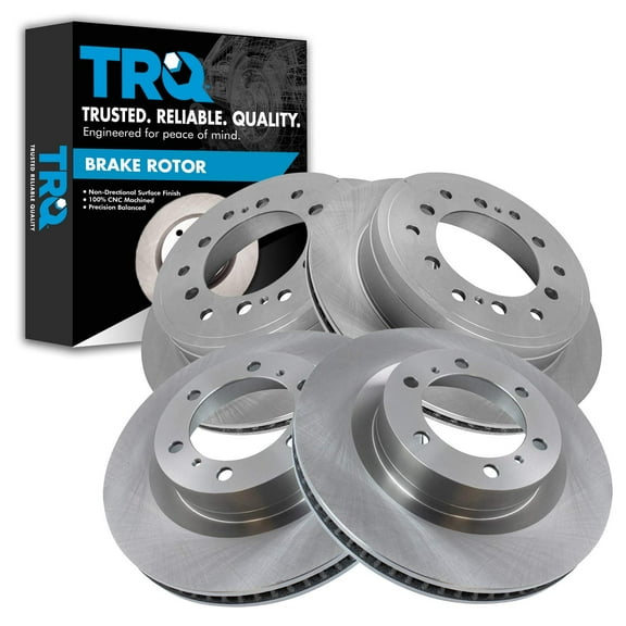 TRQ Front and Rear Brake Rotors Set Fits Select 2010-2022 Lexus GX460 Toyota 4Runner