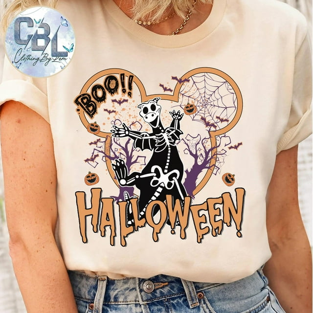 Chemise Personnalisée Disney Halloween Tous Personnages - Poivre - S