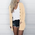 thumbnail image 5 of Tiqkatyck Womens Long Sleeve Tops Women's Solid Color Long Sleeve Cardigan Fashion Temperament Loose Comfortable Cardigan Trench Coats for Women Khaki, 5 of 8