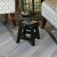 thumbnail image 6 of Newboti Furniture Carved Wooden Step Stool, Maple Leaf, Espresso 18340, 6 of 6