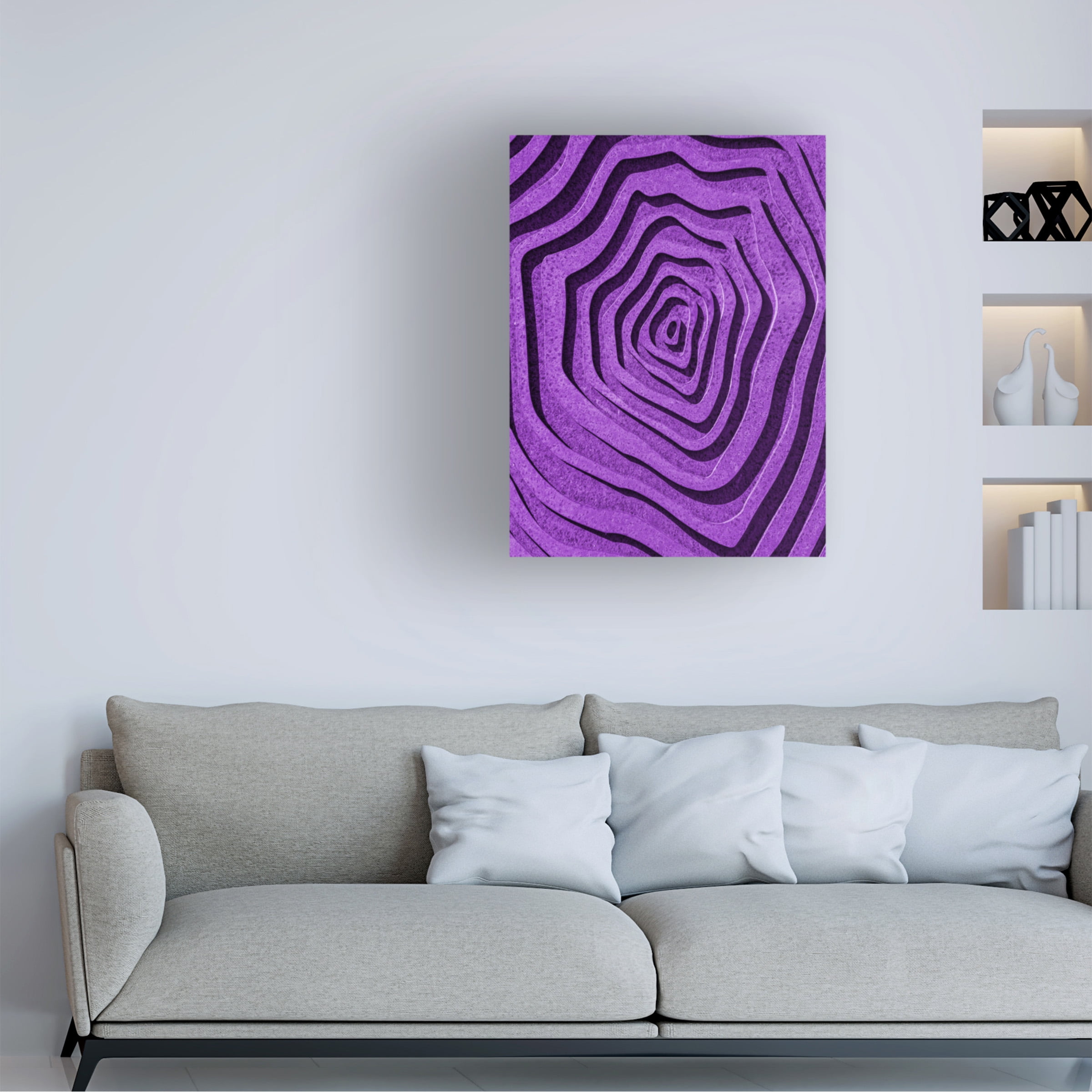 Trademark Fine Art Wayne Pearson Purple Maze Canvas Wall Art