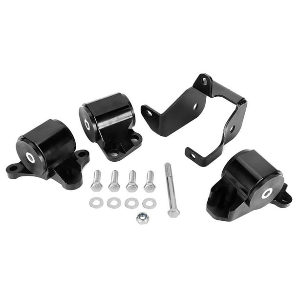 Kit de soporte de montaje de motor serie B y D de aluminio apto para Honda civic 1996-2000 negro Jadeshay A