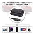 thumbnail image 2 of Inversor De Corriente Portátil Para Auto De 200w 12v A 110v Negro, 2 of 5