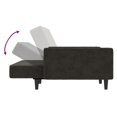thumbnail image 5 of vidaXL 2-Seater Sofa Bed Dark Grey Velvet, 5 of 5