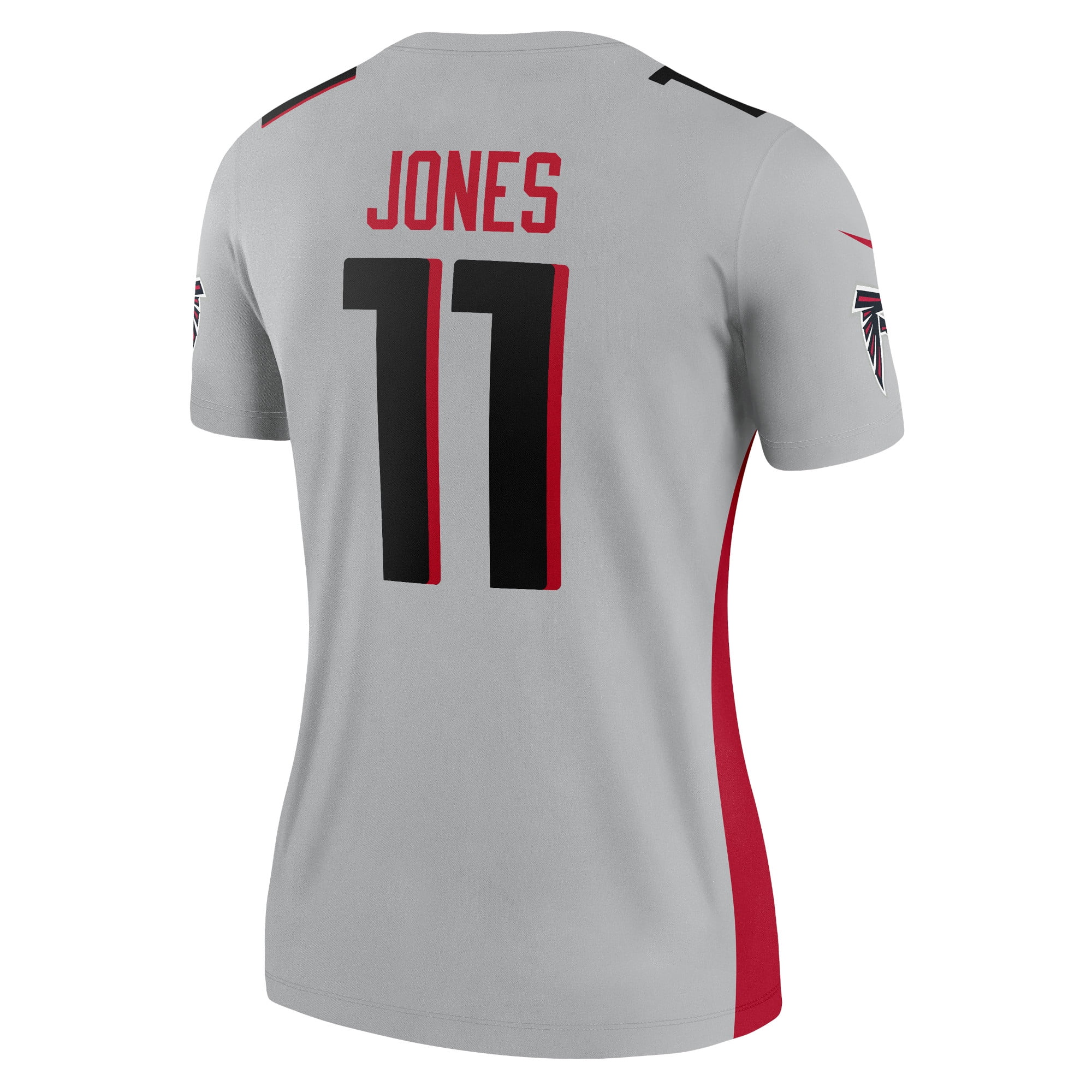 Nike Atlanta Falcons No11 Julio Jones Anthracite Salute to Service Women's Stitched NFL Limited Therma Long Sleeve Jersey