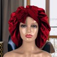 thumbnail image 4 of Yuarrent Gorro suave para dormir para mujer, gorro de banda ancha para el cabello, gorro para dormir, gorro para dormir, portátil, para el Juegos de accesorios de baño No.02, 4 of 6