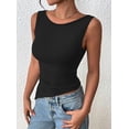 thumbnail image 4 of PRETTYGARDEN Womens Ruched Tank Tops Summer Sleeveless Slim Fit T Shirts Blouses Going Out Y2K Fashion Clothes, 4 of 7