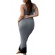 thumbnail image 5 of Txlixc WFaldas largas de tirantes de verano para mujeres, faldas de lazo cuadrado de pasta sólida para clubes de fiestas Txlixc moda, 5 of 8