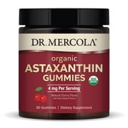 Dr. Mercola Organic Astaxanthin Gummies - Cherry, 30 Gummies, Non-GMO, Gluten Free, Soy Free