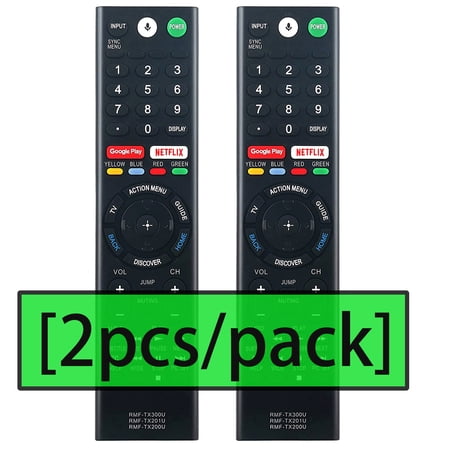 [2pcs/Pack] Replacement Remote Control Fit for Sony 4K Ultra HD TV X900E X850E X800E Z9D X930E A1E XBR-75X900E XBR-75X850E XBR-65X900E XBR-65X850E XBR-55X900E XBR-49X900E XBR-55X800E