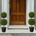 thumbnail image 4 of Haute Decor Premium Adjustable Artificial Topiary - Includes 1 Artificial Adjustable Topiary for Front Porch (Double Ball Style), 4 of 8