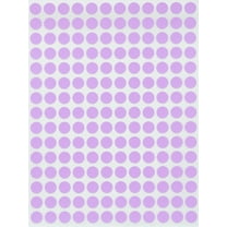 Royal Green Dot Sticker Colors ¼” inch 8mm ( 5/16 ) Round Labels Sheets in Pastel Purple - 9000 Pack