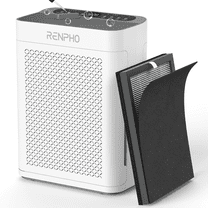 RENPHO Air Purifier for Large Room up to 3000 Sq.ft/2h, HEPA Air Purifier with Double Washable Filter and Air Quality Sensor, Smart Air Cleaner for Allergies and Asthma, Pet Hair, Dust, Pollen, Smoke
